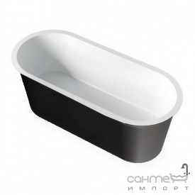 Овальная отдельностоящая ванна из исскуственного камня Hafro Avigo белая внутри/снаружи матовая розово-пудровая A33 Cipria