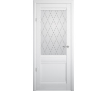 Двери межкомнатные Рим со стеклом белый винил 600х900х2000 мм