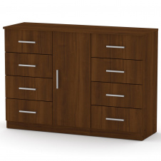 Комод Компанит 8+1 Орех экко (120х39х85 см)