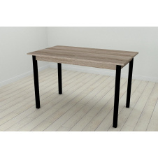 Стіл кухонний Ferrum-decor Маріо 75x120x80 Чорний ДСП Сонома Трюфель 16мм (MAR0019)