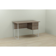 Фото - Комп'ютерний стіл Ferrum-decor Дакота 75x140x70 білий ДСП Дуб Сонома Труфель 16мм Комп'ютерний стіл Ferrum-decor Дакота 75x140x70 білий ДСП Дуб Сонома Труфель 16мм