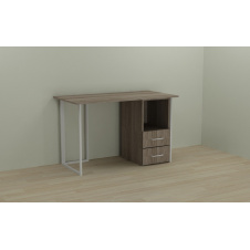 Фото - Комп'ютерний стіл Ferrum-decor Отто 75x120x70 білий ДСП Дуб Сонома Труфель 16мм Комп'ютерний стіл Ferrum-decor Отто 75x120x70 білий ДСП Дуб Сонома Труфель 16мм