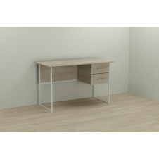 Фото - Компьютерный стол Ferrum-decor Дакота 75x140x70 белый ДСП Дуб Сонома 16мм Компьютерный стол Ferrum-decor Дакота 75x140x70 белый ДСП Дуб Сонома 16мм