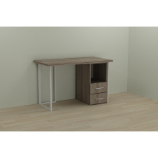 Фото - Комп'ютерний стіл Ferrum-decor Отто 75x120x70 білий ДСП Дуб Сонома Труфель 32мм Комп'ютерний стіл Ferrum-decor Отто 75x120x70 білий ДСП Дуб Сонома Труфель 32мм