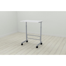 Стол приставной Ferrum-decor Амиго 62x60x40 металл Серый ДСП Белое 16мм (AMI0015)