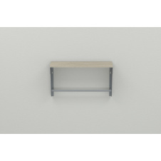 Полка настенная Ferrum-decor Свит 300x600x150 металл Серый ДСП Сонома 16 мм (SVI0039)