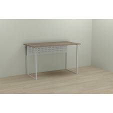 Фото - Комп'ютерний стіл Ferrum-decor Майк 75x120x60 білий ДСП Дуб Сонома Труфель 16мм Комп'ютерний стіл Ferrum-decor Майк 75x120x60 білий ДСП Дуб Сонома Труфель 16мм