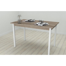 Стіл кухонний Ferrum-decor Маріо 75x120x70 Білий ДСП Сонома Трюфель 16мм (MAR0033)