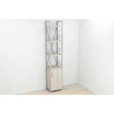 Этажерка 4/34 Ferrum-decor Серии Конект с тумбой 179x34x28 Серый ДСП Сонома (FD1059)
