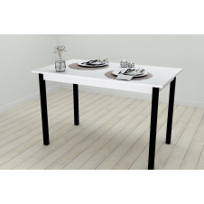 Стол кухонный Ferrum-decor Марио 75x120x80 Черный ДСП Белое 16мм (MAR0015)