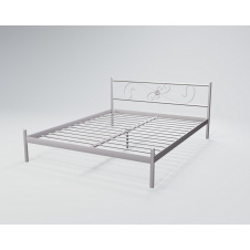 Кровать Tenero Хризантема1 1600х1900 Белое серебро