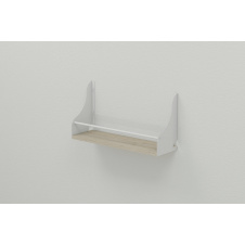 Полка настенная Ferrum-decor Изи 260x600x150 металл Белый ДСП Сонома 16 мм (IZI0032)