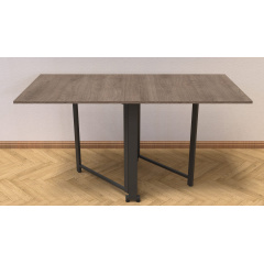 Стол-книжка трансформер Орион 2 Ferrum-decor 750x1520x730 Черный металл ДСП Дуб Сонома Трюфель 16 мм (ORI205) Городок