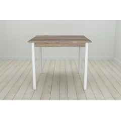Стіл кухонний Ferrum-decor Агата 75x80x80 Білий ДСП Сонома Трюфель 16мм (AGA0040) Владимир-Волынский