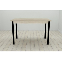 Стіл кухонний Ferrum-decor Маріо 75x120x60 Чорний ДСП Сонома 16мм (MAR0004) Ізюм
