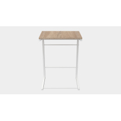 Столик приставной Терри Ferrum-decor 650x440x330 Белый металл ДСП Дуб Сонома 16 мм (TERR011) Никополь