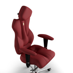 Кресло KULIK SYSTEM ROYAL Экокожа с подголовником без строчки Красный (5-901-BS-MC-0205) Васильевка