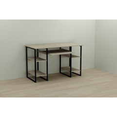 Компьютерный стол Ferrum-decor Тим 75x140x70 черный ДСП Дуб Сонома 16мм Киев