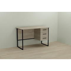 Компьютерный стол Ferrum-decor Гарри 75x140x60 черный ДСП Дуб Сонома 16мм Киев