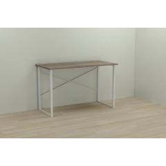 Компьютерный стол Ferrum-decor Дейв 75x140x60 белый ДСП Дуб Сонома Труфель 16мм Изюм