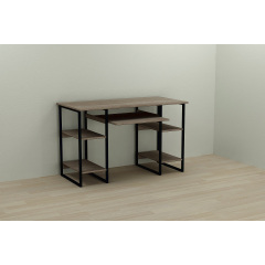 Компьютерный стол Ferrum-decor Тим 75x120x70 черный ДСП Дуб Сонома Труфель 16мм Херсон