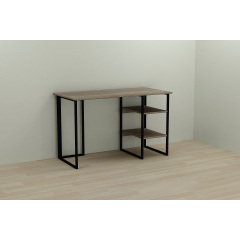 Комп'ютерний стіл Ferrum-decor Кевін 75x120x60 чорний ДСП Дуб Сонома Трюфель 16мм Дніпро