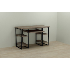 Комп'ютерний стіл Ferrum-decor Тім 75x140x70 чорний ДСП Дуб Сонома Труфель 32мм Житомир