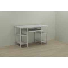 Комп'ютерний стіл Ferrum-decor Тім 75x140x60 білий ДСП Біле 32мм Мукачево