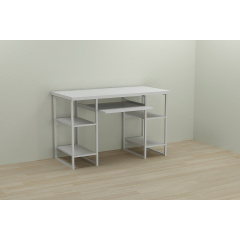 Компьютерный стол Ferrum-decor Тим 75x120x70 белый ДСП Белое 32мм Изюм
