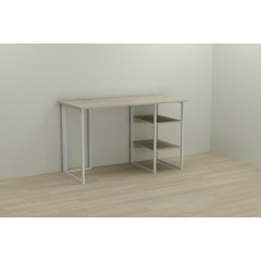 Компьютерный стол Ferrum-decor Кевин 75x140x60 белый ДСП Дуб Сонома 16мм Полтава