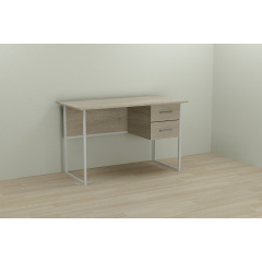 Компьютерный стол Ferrum-decor Дакота 75x140x70 белый ДСП Дуб Сонома 16мм Кременчуг