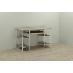 Комп'ютерний стіл Ferrum-decor Тім 75x140x70 білий ДСП Дуб Сонома 16мм Черкаси