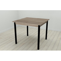Стіл кухонний Ferrum-decor Агата 75x80x80 Чорний ДСП Сонома Трюфель 16мм (AGA0019) Ізмаїл