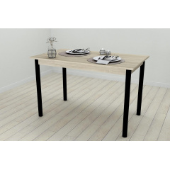Стіл кухонний Ferrum-decor Беніта 75x120x80 Чорний ДСП Сонома 16мм (BEN0018) Ковель