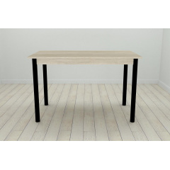 Стіл кухонний Ferrum-decor Беніта 75x120x80 Чорний ДСП Сонома 16мм (BEN0018) Ковель