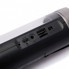 Фонарь аккумуляторный Bluetooth колонка с солнечной панелью RSDO с FM радио 21*6 см серебро Тернополь