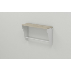 Полка настенная Ferrum-decor Свит 300x700x150 металл Белый ДСП Сонома 16 мм (SVI0053) Прилуки