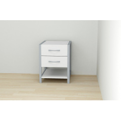Тумба Ferrum-decor Вивьен 2/1 50x41x40 см Белый / Серый (XK00139) Хмельницкий