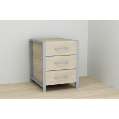 Тумба Ferrum-decor Вивьен 3 50x41x40 см Дуб Сонома (XK00160) Киев