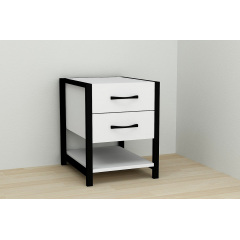 Тумба Ferrum-decor Вивьен 2/1 50x41x40 см Черный с белым (XK00127) Киев