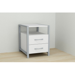 Тумба Ferrum-decor Вів'єн 2/2 50x41x40 см Білий / Сірий (XK00121) Київ