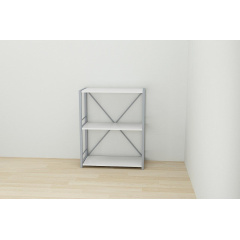 Етажерка Ferrum-decor Конект 73x60x28 см Сірий / Білий (XK00229) Южноукраїнськ