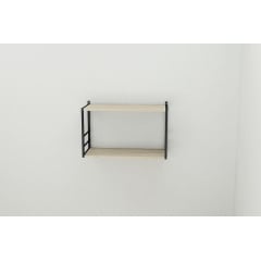Книжкова полиця універсальна Ferrum-decor Стім 1 38x63x26 чорний ДСП Дуб Сонома 16мм (XK00022) Черкаси