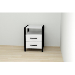 Тумба Ferrum-decor Вивьен 2/2 50x41x40 см Черный с белым (XK00109) Ровно