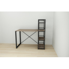 Письмовий стіл Ferrum-decor з етажеркою 75x120x60 см Дуб Сонома + чорний (XK00185) Житомир