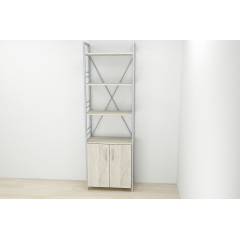 Етажерка 4/60 Ferrum-decor Серії Конект із тумбою 179x60x28 Сірий ДСП Сонома (FD1080) Покровськ