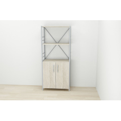 Етажерка 3/60 Ferrum-decor Серії Конект із тумбою 144x60x28 Сірий ДСП Сонома (FD1038) Київ