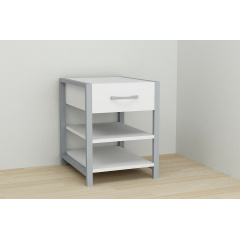 Тумба Ferrum-decor Вивьен 1/2 50x41x40 см Белый / Серый (XK00085) Чернигов