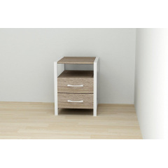 Тумба универсальная Ferrum-decor Вивьен 2/2 50x41x40 белый ДСП 16мм Дуб Сонома Трюфель Запорожье