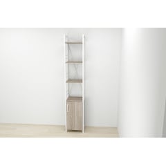 Етажерка 4/34 Ferrum-decor Серії Конект із тумбою 179x34x28 Білий ДСП Сонома Трюфель (FD1053) Кам'янка-Дніпровська